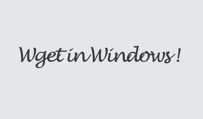 Wget for Windows Logo